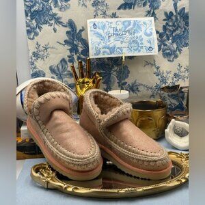 🆕 MOU 🧿 NWOT WOB Metallic Peach Eskimo Ankle Boot, *MIX PAIR SZ 37(L) & 38(R)*